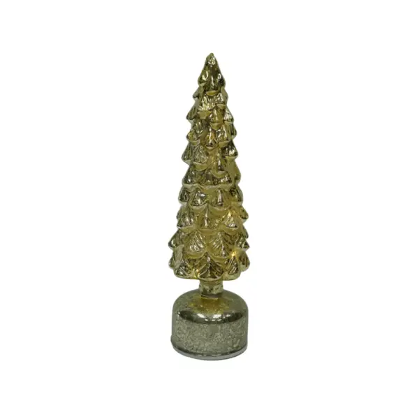 Rotating Mercury Glass Christmas tree with LED Twinkle Lights 33.5cm AAx3